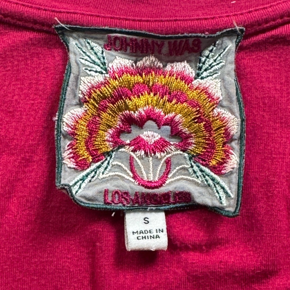 Johnny Was Womens Pink Bamboo Viscose V-Neck Long Sleeve Top T16321-9 Small - Picture 4 of 13